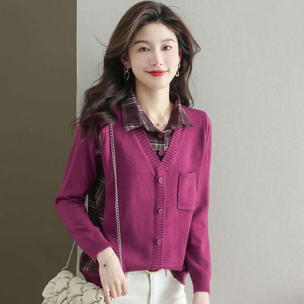 fake two piece blouse shirt collar sweater womens spring wear base fashionable and, White;black
fake two piece blouse shirt collar sweater womens spring wear base fashionable and, White;black