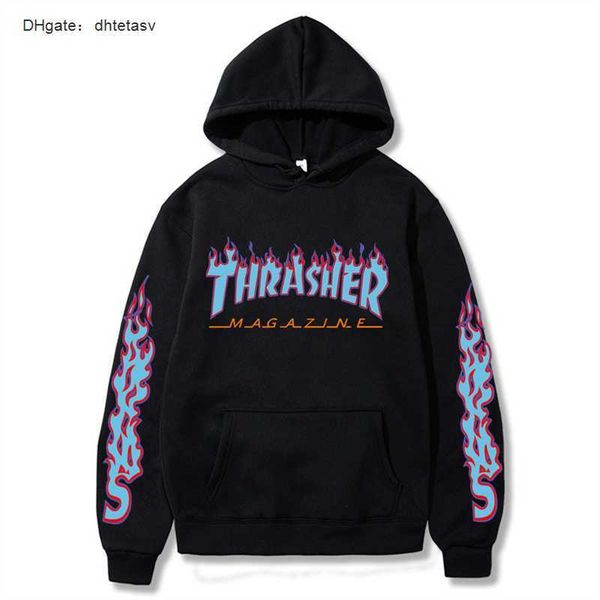 men hoodies sweatshirts european american popular brand thrashes print men/women street couple casual hip hop pullover, Black
men hoodies sweatshirts european american popular brand thrashes print men/women street couple casual hip hop pullover, Black