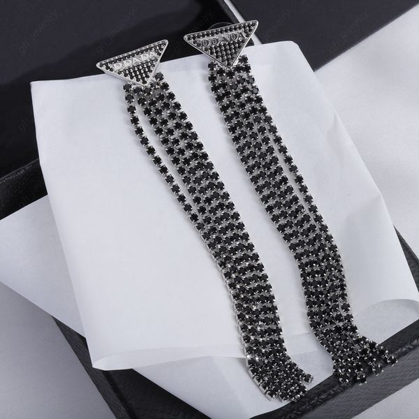 black designer earrings, alphabet geometry classic elements, long fringe embed crystal fashion personality ladies dangle & chandelier, banqu, Silver
black designer earrings, alphabet geometry classic elements, long fringe embed crystal fashion personality ladies dangle & chandelier, banqu, Silver