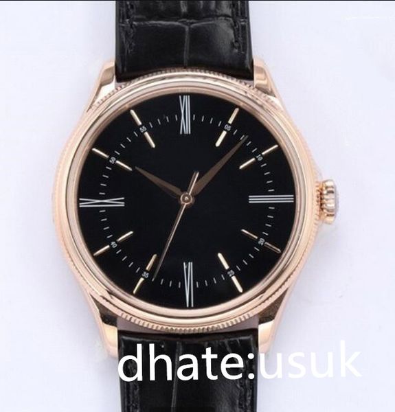 men watch 50505 rose gold 39mm black/white dial black leather bands mechanical wristwatch automatic movement sapphire waterproof mens watche, Slivery;brown
men watch 50505 rose gold 39mm black/white dial black leather bands mechanical wristwatch automatic movement sapphire waterproof mens watche, Slivery;brown
