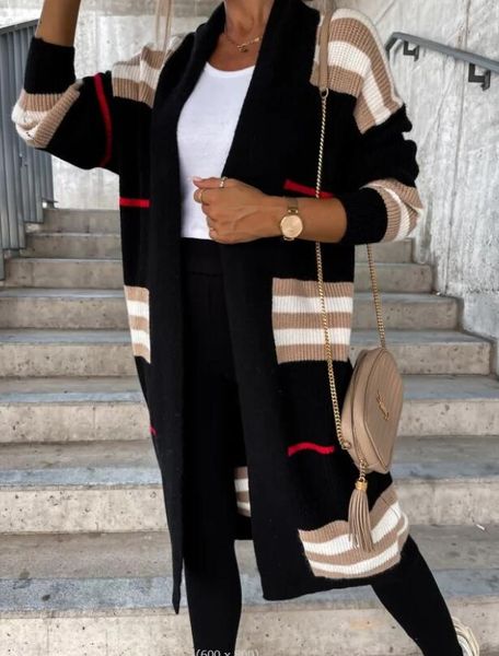 winter outer ladies long sleeve cardigan knitted coat cardigan poncho for women fall striped patchwork loose long outerwear casual long slee, White;black
winter outer ladies long sleeve cardigan knitted coat cardigan poncho for women fall striped patchwork loose long outerwear casual long slee, White;black