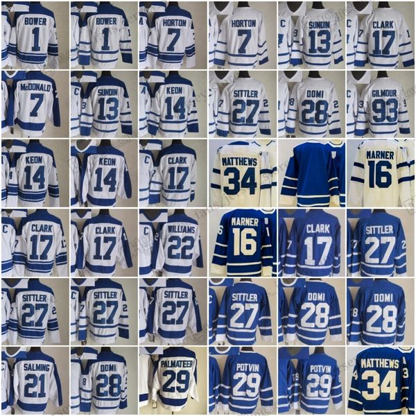 1927-1999 ccm retro college hockey jersey marner darcy tucker bill barber mats sundin dave keon johnny bower wendel clark felix potvin tiger, Black
1927-1999 ccm retro college hockey jersey marner darcy tucker bill barber mats sundin dave keon johnny bower wendel clark felix potvin tiger, Black