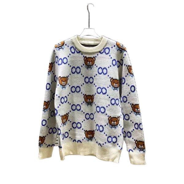 men's and women's designer same sweater vintage classic fashion sweater men's pullover letterembroidered animal print comfort, White;black
men's and women's designer same sweater vintage classic fashion sweater men's pullover letterembroidered animal print comfort, White;black