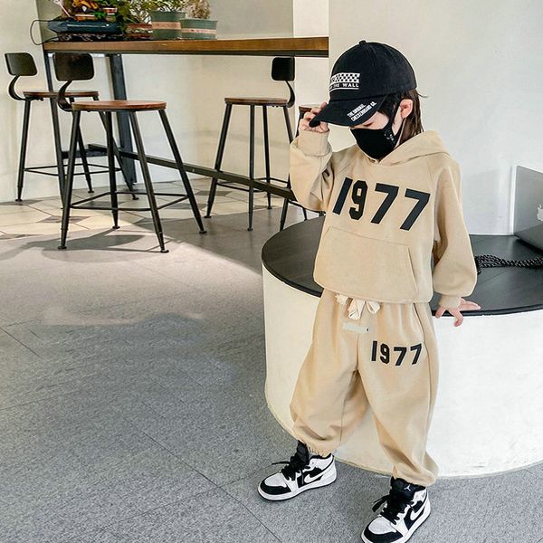 

Designers Clothes Toddler Boys Clothing Sets Children's Clothes Suit Hoodies Tops Pants 2pcs Set Kids Tracksuits Outfits, Khaki