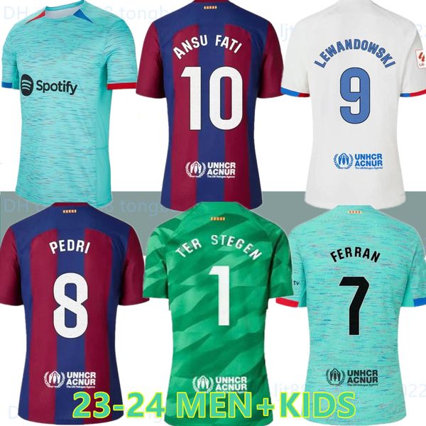 barcelonas 23/24 soccer jerseys kids kit camisetas barca fan player version 2023 fc football shirt lewandowski pedri ansu fati ferran jordi, Black;yellow
barcelonas 23/24 soccer jerseys kids kit camisetas barca fan player version 2023 fc football shirt lewandowski pedri ansu fati ferran jordi, Black;yellow