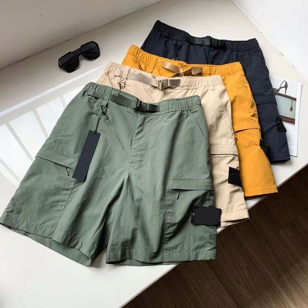 

mens designer stones shorts unisex womens cotton sports fashion street style tide knee length shorts big pockets work five-piece pants summer sweatpants cargo pants