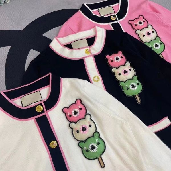 fashion cartoon knitted women's coat embroidery crochet round neck cartoon solid color long sleeve pullover top, White;black
fashion cartoon knitted women's coat embroidery crochet round neck cartoon solid color long sleeve pullover top, White;black