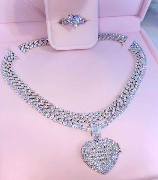 iced out cz heart lockets necklace memory flip love p frame pendant custom p couple pendant necklace with picture inside, Silver
iced out cz heart lockets necklace memory flip love p frame pendant custom p couple pendant necklace with picture inside, Silver