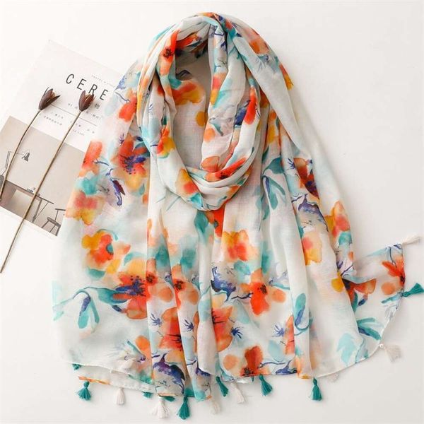 korean version of fresh scarf colored oil painting floral cotton beach travel sunblock towel womens shawl, Blue;gray
korean version of fresh scarf colored oil painting floral cotton beach travel sunblock towel womens shawl, Blue;gray