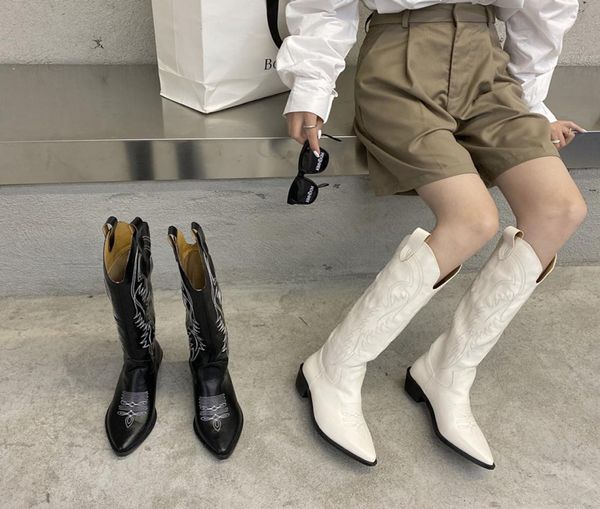 boots monmoira geometric embroider western cowboy women poined toe long knee med heel brand design shoes8645565, Black
boots monmoira geometric embroider western cowboy women poined toe long knee med heel brand design shoes8645565, Black