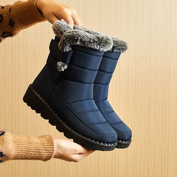 women's solid color snow boots velcro waterproof women's boots casual women's shoes new fur collar imitation rabbit hair high, Black
women's solid color snow boots velcro waterproof women's boots casual women's shoes new fur collar imitation rabbit hair high, Black