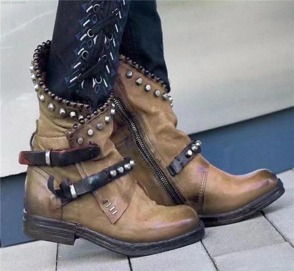 boots 2021 women autumn winter woman midcalf pu leather round toe shoes low heel rivet cool motorcycle5456789, Black
boots 2021 women autumn winter woman midcalf pu leather round toe shoes low heel rivet cool motorcycle5456789, Black