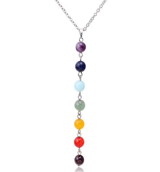 7 chakra gem stone beads pendant necklace women reiki healing balancing chakra necklaces fashion7370598, Silver
7 chakra gem stone beads pendant necklace women reiki healing balancing chakra necklaces fashion7370598, Silver