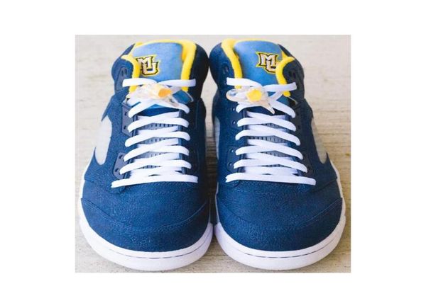 with box 5 marquette pe mens basketball shoes 5s dark blue yellow white men outdoor sports sneakers running trainers with box3239005
with box 5 marquette pe mens basketball shoes 5s dark blue yellow white men outdoor sports sneakers running trainers with box3239005
