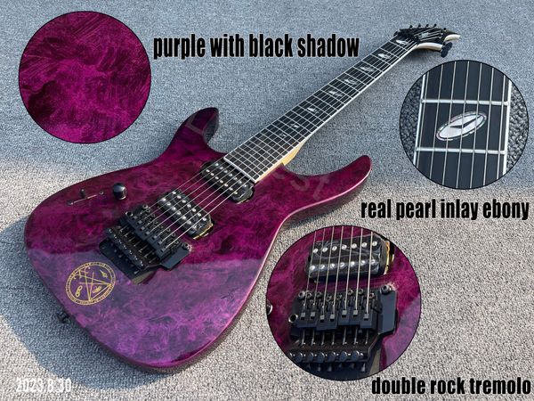 left hand electric guitar solid purple high glossy with black shadow speical paint effect ebony fingerboard real colock inlay black parts
left hand electric guitar solid purple high glossy with black shadow speical paint effect ebony fingerboard real colock inlay black parts
