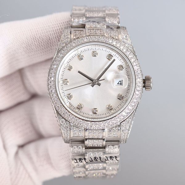 mens watch 3255 automatic mechanical movement full diamond watches 41mm sapphire stainless strap swimming wristwatch luminous waterproof, Slivery;brown
mens watch 3255 automatic mechanical movement full diamond watches 41mm sapphire stainless strap swimming wristwatch luminous waterproof, Slivery;brown