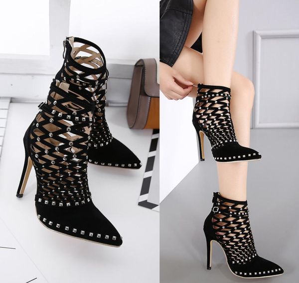new european and sandal american fashion high hollow rivet with cool suede boots sandals pointed shoes for rome size 35 to 409603349, Black
new european and sandal american fashion high hollow rivet with cool suede boots sandals pointed shoes for rome size 35 to 409603349, Black