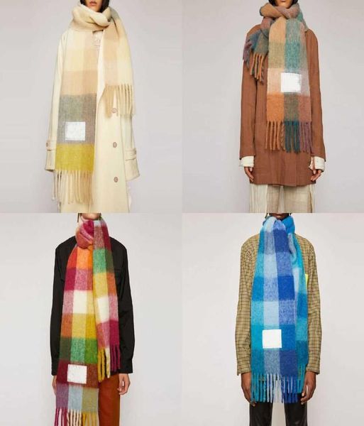 designer scarf for women new rainbow grid fringed shawl winter for male and female fashion plaid thick brand shawls and sca4357168, Blue;gray
designer scarf for women new rainbow grid fringed shawl winter for male and female fashion plaid thick brand shawls and sca4357168, Blue;gray