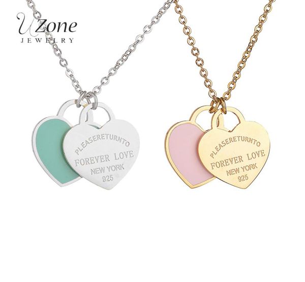 famous brand blue pink heart pendant necklaces 316l stainless steel necklace for women gift luxury jewelry6621867, Silver
famous brand blue pink heart pendant necklaces 316l stainless steel necklace for women gift luxury jewelry6621867, Silver