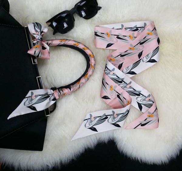 fashion handbag print small rectangle scarf headband brand silk scarves female can for handbags3665165, Blue;gray
fashion handbag print small rectangle scarf headband brand silk scarves female can for handbags3665165, Blue;gray