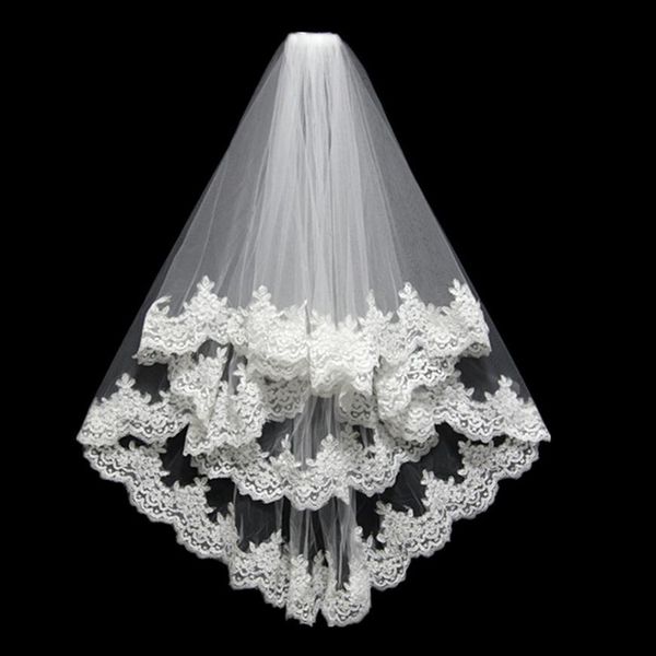 whole lace wedding veils two layers gorgeous appliques lace edge bridal veil elbow length made3336, Black
whole lace wedding veils two layers gorgeous appliques lace edge bridal veil elbow length made3336, Black