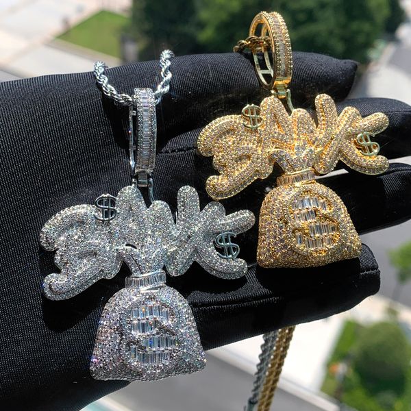 iced out dollar money bag bank letter charm pendant necklace with rope chain hip hop women men full paved 5a cubic zirconia daily gift jewel, Silver
iced out dollar money bag bank letter charm pendant necklace with rope chain hip hop women men full paved 5a cubic zirconia daily gift jewel, Silver