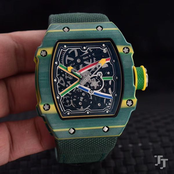 men automatic mechanical white green canvas watch tourbillion carbon fiber, Slivery;brown
men automatic mechanical white green canvas watch tourbillion carbon fiber, Slivery;brown
