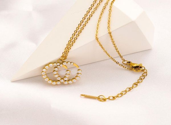 never fading 14k gold plated luxury brand designer pendants necklaces stainless steel double letter choker pendant necklace chain 2261361, Silver
never fading 14k gold plated luxury brand designer pendants necklaces stainless steel double letter choker pendant necklace chain 2261361, Silver