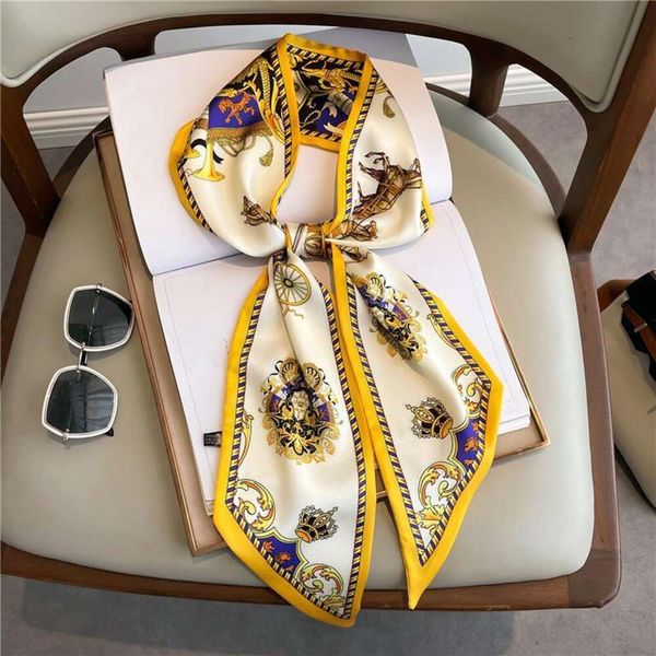 golden horned carriage tilted scarf all match fine and narrow commuter style thin streamer fashion decor, Blue;gray
golden horned carriage tilted scarf all match fine and narrow commuter style thin streamer fashion decor, Blue;gray