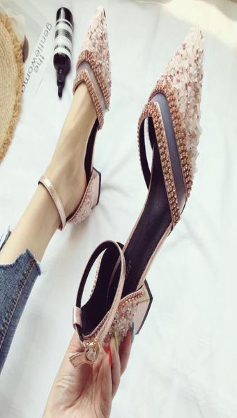 2020 spring and summer new mesh rhinestone pointed single shoes women hollow wild word buckle fairy low heel sandals5420207, Black
2020 spring and summer new mesh rhinestone pointed single shoes women hollow wild word buckle fairy low heel sandals5420207, Black