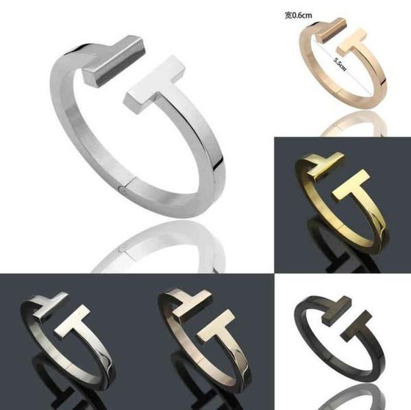 luxury fashion women bangle stainls open cuffs thick wide band double t bangl bracelet mens jewlery sier rose gold black pulsera m5550020
luxury fashion women bangle stainls open cuffs thick wide band double t bangl bracelet mens jewlery sier rose gold black pulsera m5550020