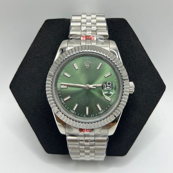men's watch luxury watch green dial 41 36mm luxury classic sapphire waterproof enlarged calendar folding buckle montre de luxe automati, Slivery;brown
men's watch luxury watch green dial 41 36mm luxury classic sapphire waterproof enlarged calendar folding buckle montre de luxe automati, Slivery;brown