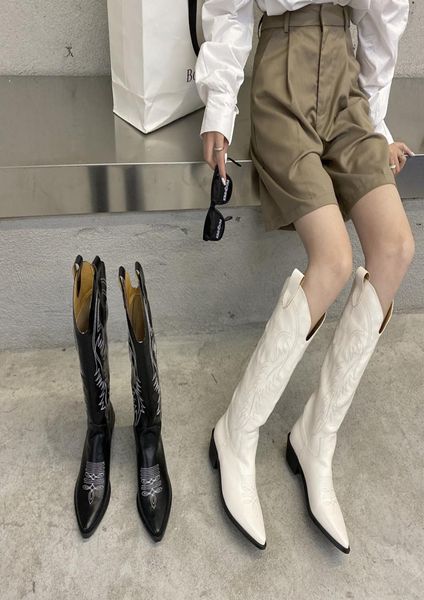 boots monmoira geometric embroider western cowboy women poined toe long knee med heel brand design shoes3292754, Black
boots monmoira geometric embroider western cowboy women poined toe long knee med heel brand design shoes3292754, Black