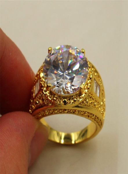 size 891011 vintage 15ct round white simulated diamond cz stone 18k yellow gold filled ring for men9168163, Silver 
size 891011 vintage 15ct round white simulated diamond cz stone 18k yellow gold filled ring for men9168163, Silver