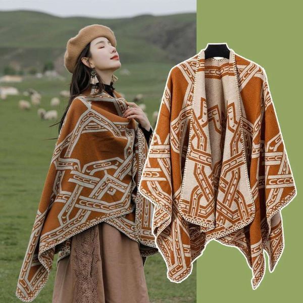 autumn and winter style cashmere scarf retro ethnic cloak shawl womens warmth qinghai tibet travel split, Blue;gray
autumn and winter style cashmere scarf retro ethnic cloak shawl womens warmth qinghai tibet travel split, Blue;gray