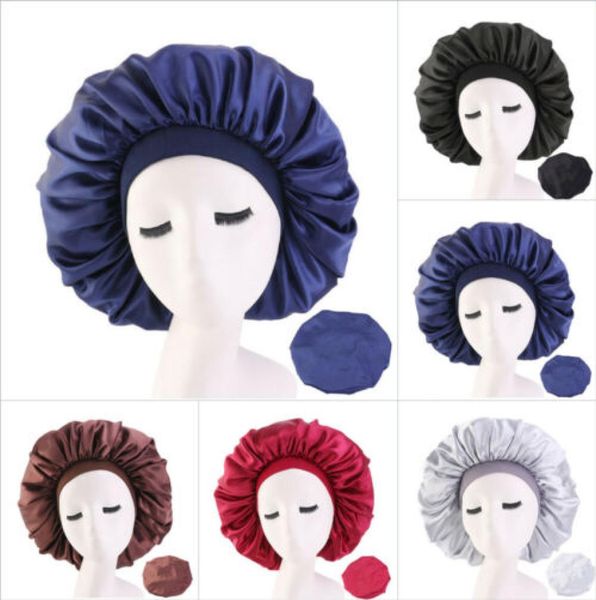 night sleep cap hair bonnet hat head cover satin wide adjust elastic band4608828, Blue;gray
night sleep cap hair bonnet hat head cover satin wide adjust elastic band4608828, Blue;gray