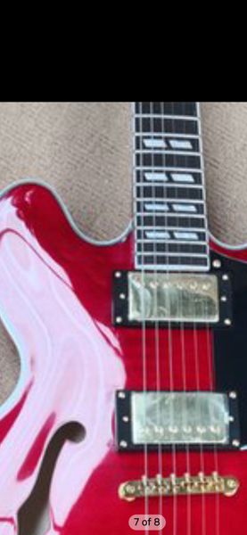 2023 custom shop electric guitar 335 custom 6 strings flame maple wine red with frets binding
2023 custom shop electric guitar 335 custom 6 strings flame maple wine red with frets binding