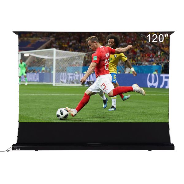 Image of ALR Electric Floor Rising Projector Screen Black Diamond Floor Rising projection screen For Long Throw Projector