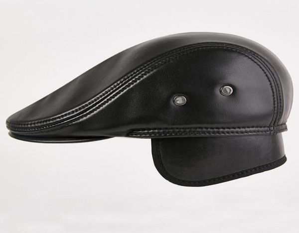 ht3501 beret cap genuine leather hat autumn winter men earflap cap elder man dad hat with ear flap male black beret15800190, Blue;gray
ht3501 beret cap genuine leather hat autumn winter men earflap cap elder man dad hat with ear flap male black beret15800190, Blue;gray
