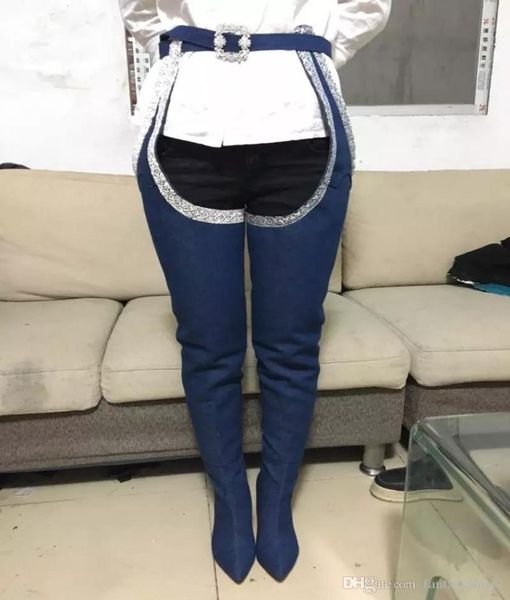 denim over the knee boots for women pointed toe thigh high boots super long boots fashion waist buckle botas mujer4800647, Black
denim over the knee boots for women pointed toe thigh high boots super long boots fashion waist buckle botas mujer4800647, Black