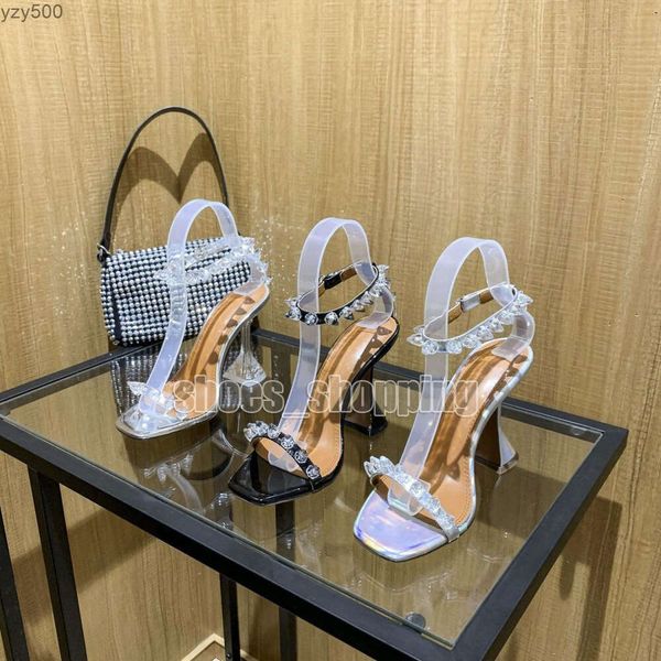 amina muaddi sandals transparent crystal spool high heel slippers women summer style fashion wine glass with square toe slide lpxj, Black
amina muaddi sandals transparent crystal spool high heel slippers women summer style fashion wine glass with square toe slide lpxj, Black