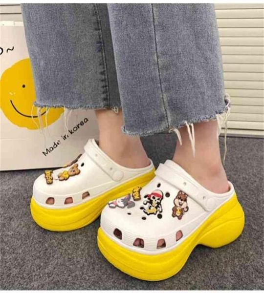 slippers summer women designer platform bells beach cartoon fashion casual garden shoes high hook k 07213422183, Black
slippers summer women designer platform bells beach cartoon fashion casual garden shoes high hook k 07213422183, Black