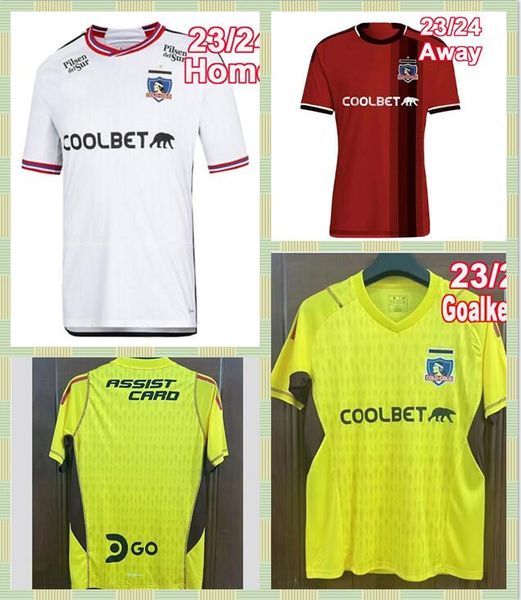 23 24 colo colo mens soccer jerseys santos bolados arriagada zaldivia gil fuentes costa home away goalkeeper football shirts, Black;yellow
23 24 colo colo mens soccer jerseys santos bolados arriagada zaldivia gil fuentes costa home away goalkeeper football shirts, Black;yellow