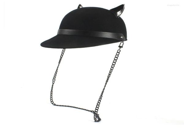 ball caps wool black women baseball hat with punk chain lady devil horns cute cat ear animal bowler visor cap9864284, Blue;gray
ball caps wool black women baseball hat with punk chain lady devil horns cute cat ear animal bowler visor cap9864284, Blue;gray