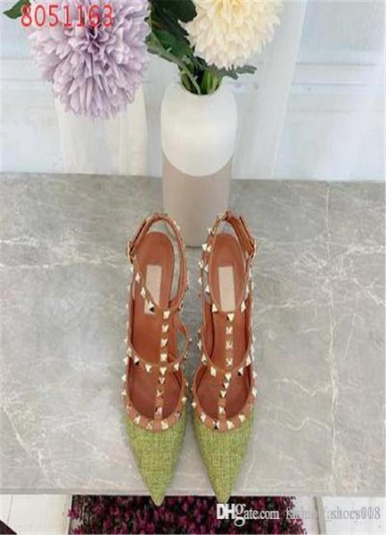 the new womens springsummer breathable woven pointed toe super high heels sandals rivetted dew heel sandals with box4240019, Black
the new womens springsummer breathable woven pointed toe super high heels sandals rivetted dew heel sandals with box4240019, Black