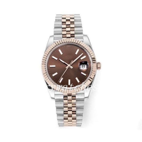 luxury mens watch 41mm datejust chocolate dial asian 2813 movement automatic mechanical rose gold two tone jubilee strap sapphire 287t, Slivery;brown
luxury mens watch 41mm datejust chocolate dial asian 2813 movement automatic mechanical rose gold two tone jubilee strap sapphire 287t, Slivery;brown
