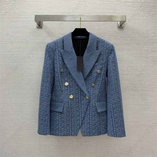womens suit designer blazer office clothe letter maze jacquard denim fabric classic double-breasted slim fit long sleeve blazers, White;black
womens suit designer blazer office clothe letter maze jacquard denim fabric classic double-breasted slim fit long sleeve blazers, White;black