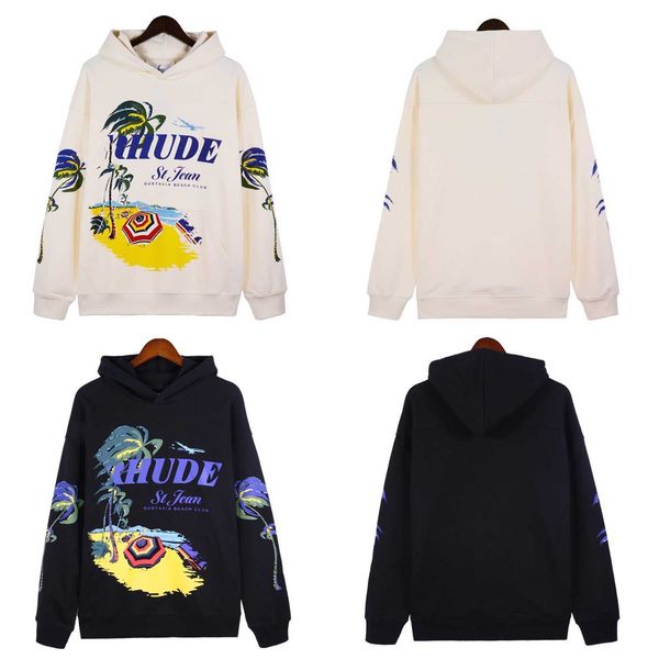 high edition rhude autumn/winter new coconut tree print high street casual hoodie, Black
high edition rhude autumn/winter new coconut tree print high street casual hoodie, Black