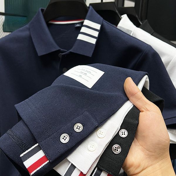 men's polos high end brand 100 cotton polo shirt short sleeved 2023 summer classic tshirt pure color breathable korean m4xl 230901, White;black
men's polos high end brand 100 cotton polo shirt short sleeved 2023 summer classic tshirt pure color breathable korean m4xl 230901, White;black
