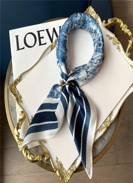 2021 r woman silk fashion letter headband brand small scarf variable headscarf accessories activity gift w149589532, Blue;gray
2021 r woman silk fashion letter headband brand small scarf variable headscarf accessories activity gift w149589532, Blue;gray